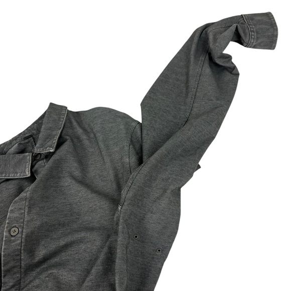 Lululemon Mens Large Shirt Venture Long Sleeve Gray Casual Stretch Button Front - Picture 8 of 12